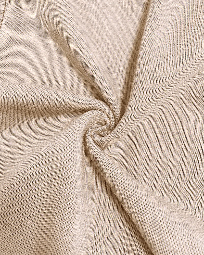 2 Piece Contrast Sequin Heart Pattern V-Neck Sweatshirt Leopard Print Sleeveless Tank Dress Set