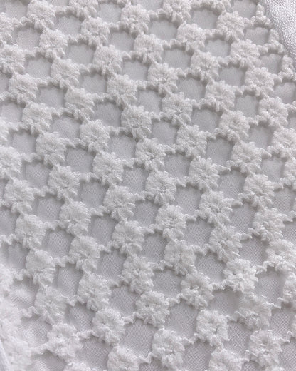 Notch Neck Roll Up Sleeve Lace Overlay Shirt Half Button Front Ruffle Hem Casual Top