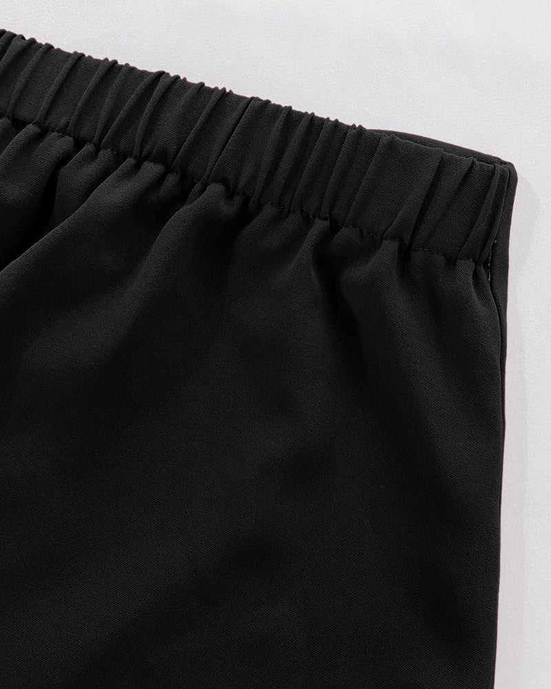 Solid Color Cutout Button Down Elastic Waist Back Versatile Casual Dress Vocation Maxi Dress