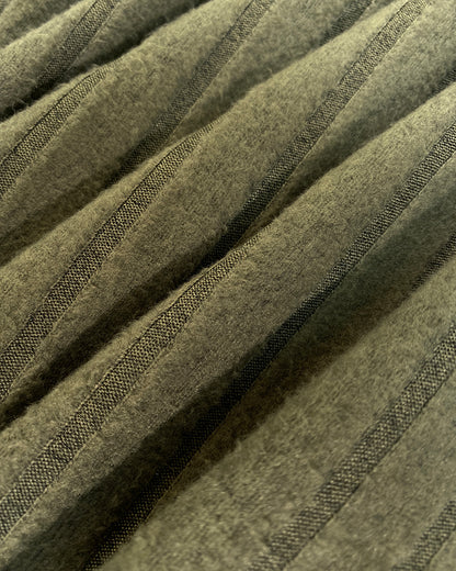 U-Neck Long Sleeve Ribbed Tops Fleece Lined Basic Layering Soft Thermal Tee (No Padding)