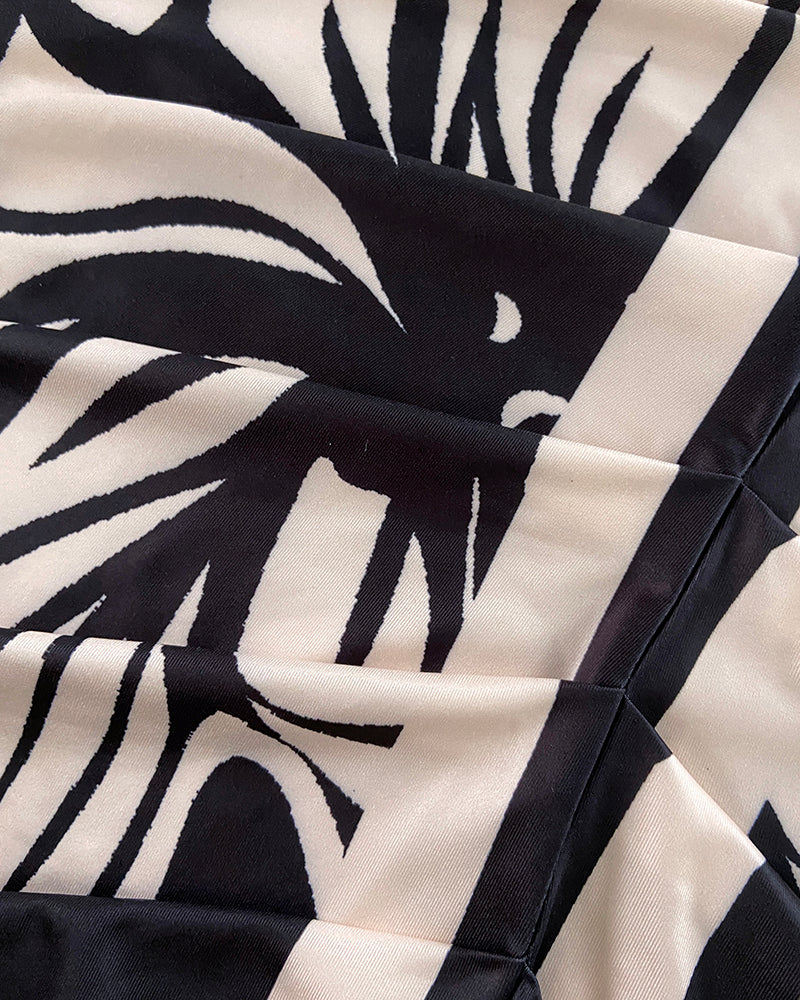 Floral Print Deep V Neck Short Sleeve Ruched Maxi Dress Casual Slit Front Vacation Dress