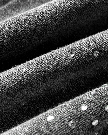 Rhinestone Decor High Waist Zipper Fly Skinny Jeans Washed Denim Pants without Belt