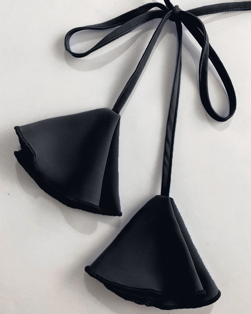 Halter Sleeveless Backless Maxi Dress Casual Shirred Back Side Slit Vacation Dress