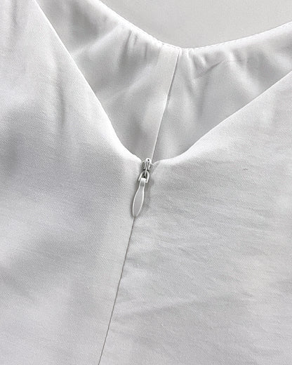 Plain Adjustable Strap Wide Leg Jumpsuit Casual Loose Fit Romper