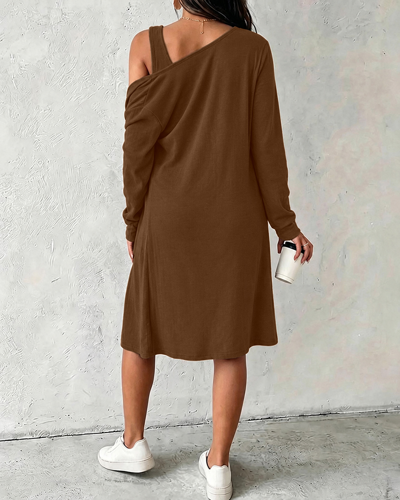 Ensemble 2 pièces en tricot pour femme, robe débardeur moulante Henley avec cardigan mi-long assorti avec poches