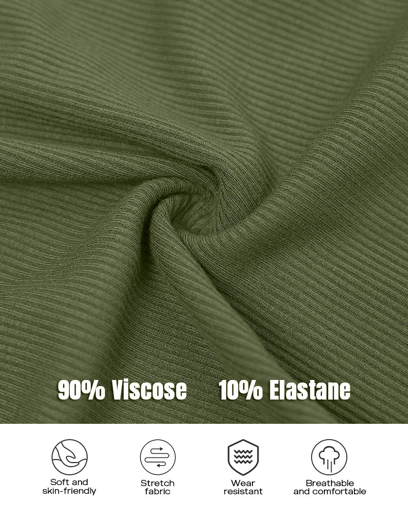 ChicMe Built-in Bra Ribbed Round Neck Tank Top