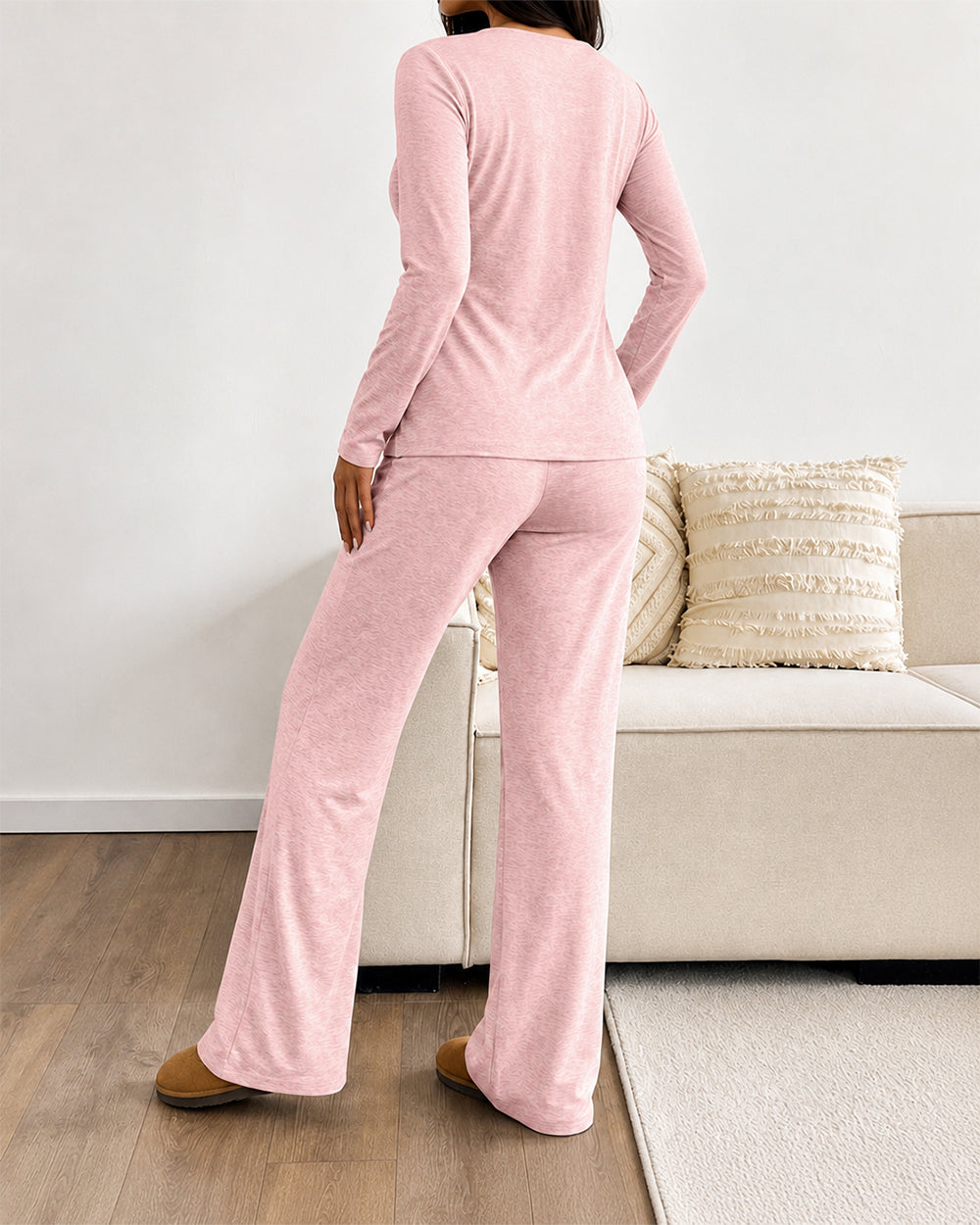 Women's 3 Piece Outfits Lace Cami Top and Long Sleeve Cardigan and Straight Leg Pants Set Casual Lounge Sleepwear Suits