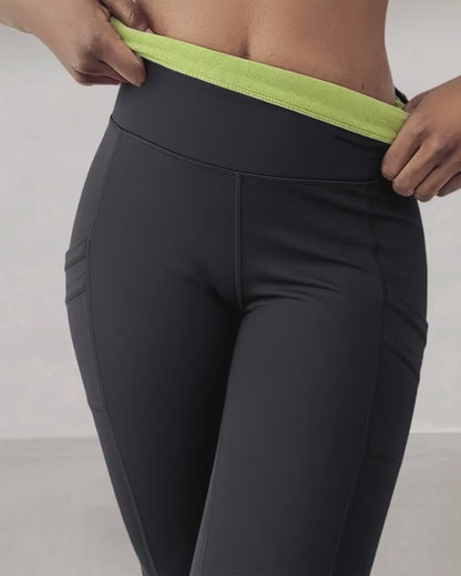 Winter Warm High Waisted Workout Athletic Leggings Tummy Control Butt Lifting Ultra Soft Thermal Lined Yoga Pants Women's Sportswear with Stacked Slit Pockets On Side