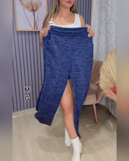 2 Pieces Outfit Long Sleeve Zip Up Drawstring Hoodie Coat and Casual Elastic Waist Seam Front Straight Leg Pants Set